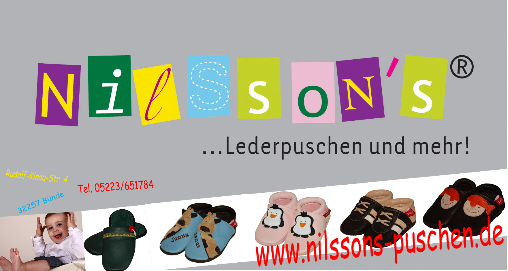 Nilsson&acute;s Lederpuschen gibt es in vielen unterschiedlichen Designs